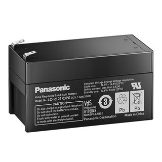 PANASONIC LC-R121R3PG 12V 1,3Ah AGM supply battery --> alternative: 8000200 AIR-PB 12-1,2