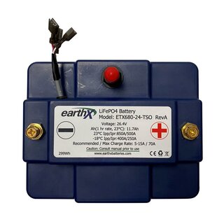 EarthX ETX680-24-TSO 26,4V 11,7Ah 229Wh LiFePO4 starter battery