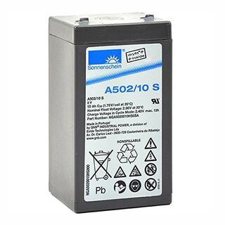 EXIDE SONNENSCHEIN Dryfit A502/10 S 2V 10Ah Gel Versorgungsbatterie