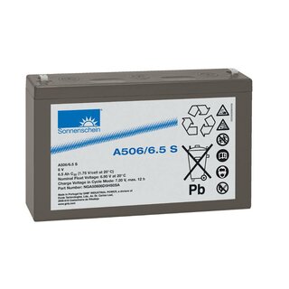 EXIDE SONNENSCHEIN Dryfit A506/6,5S 6V 6,5Ah Gel supply batterie