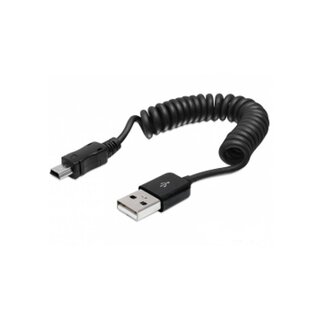 AIRBATT data & charging cable USB 2.0-A plug - USB mini B plug spiral cable
