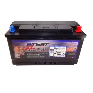 AIRBATT XLpower BT-100 12 V 100 Ah LiFePO4 supply battery with BMS & Bluetooth