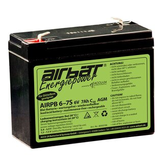 AIRBATT Energiepower AIR-PB 6-7S 6V 7Ah AGM Avionikbatterie