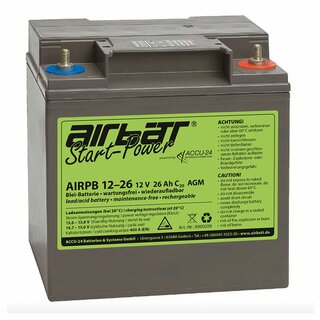 AIRBATT Start-Power AIRPB 12-26 12V 26Ah AGM starter & supply batterie