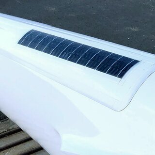 AIRBATT solar power set for engine flaps - 2x solar module SFL 7.5 660x107mm 7.5WP + 1x SLRK 1252 solar charge controller 2 outputs 12V 5A