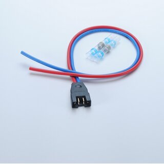 MULTIPLEX MPX - Stecker mit Kabel 30 cm 1,5 mm inkl. 2 Schrumpfverbinder blau