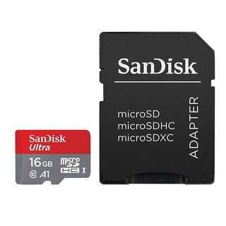 SanDisk Ultra microSDHC&trade; Karte 16GB inkl. SD-Adapter