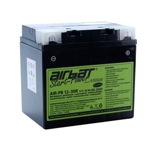AIRBATT Start-Power AIR-PB 12-30R 12V 30Ah Gel-Starterbatterie - Pluspol rechts