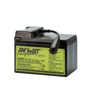 AIRBATT Energiepower AIR-PB 12-15 12V 15Ah cycle-resistant VRLA/AGM avionic battery  pole cover with 10A-fuse and car-Plug over middle